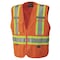 Pioneer Break Away Zip Vest, Orange, Small, 100% Polyester, 100% Polyester Tricot, Polyester Mesh, Size S V1021150U-S - alternate 1